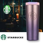 Starbucks Tumbler Siren Black Matte Purple Troy Limited Rare Stainless