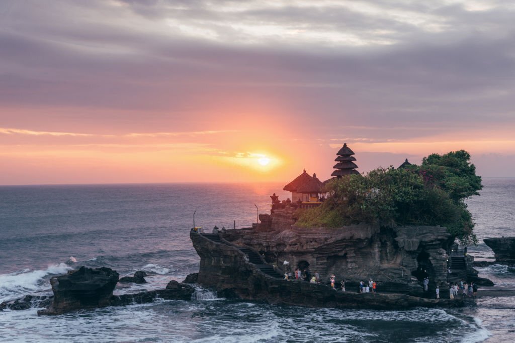 Beautiful Sunset in Tanah Lot Bali